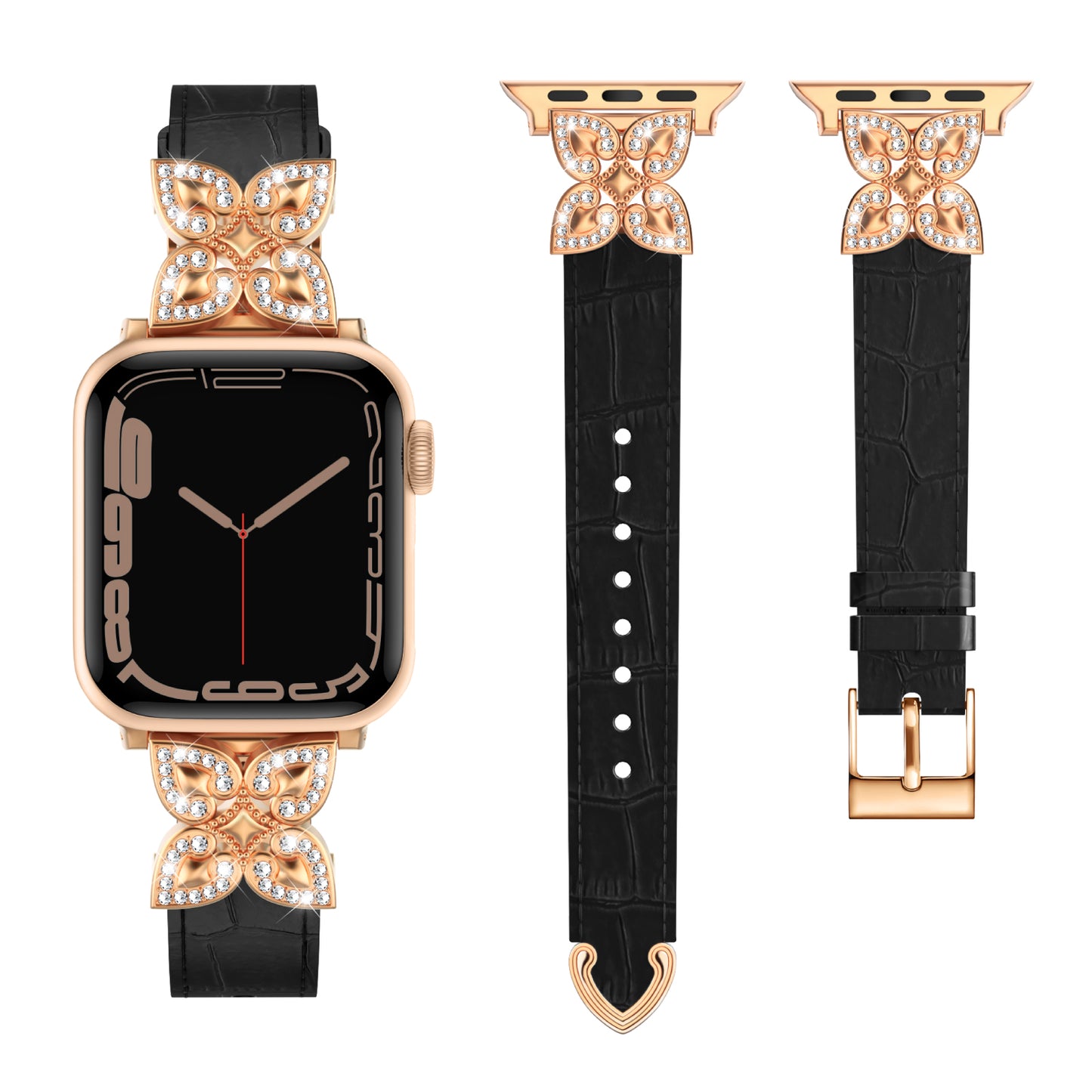 FloraGleam Leather Bracelet Band for Apple Watch