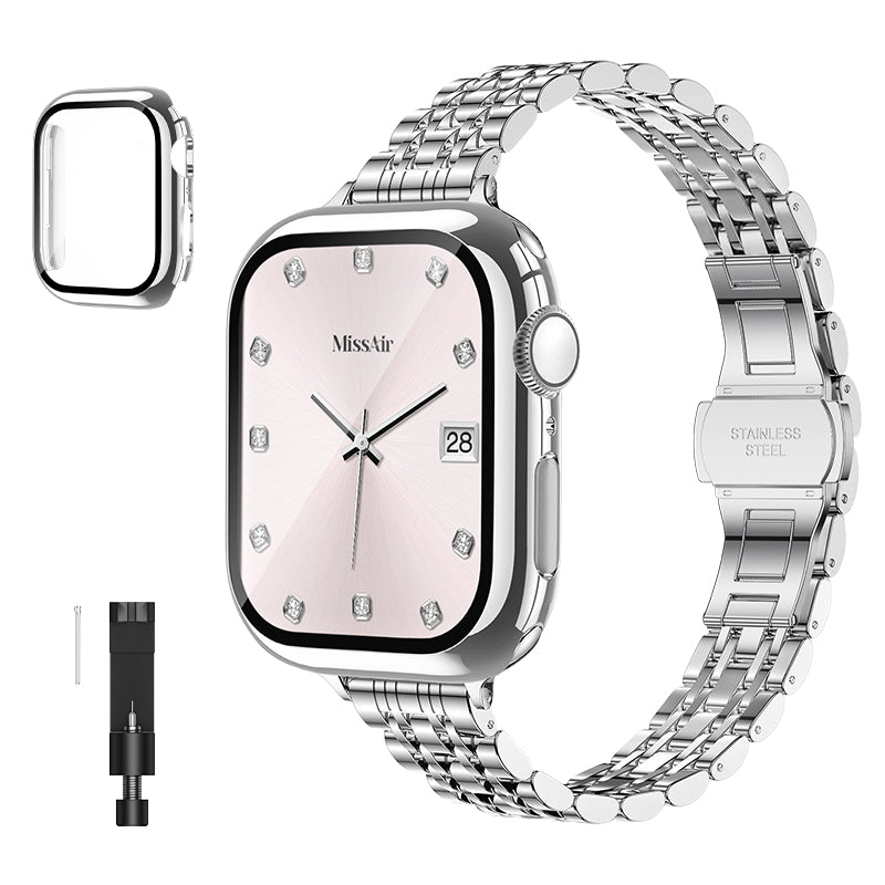 Luxury Stainless Steel Classic Band & PC Cover Case