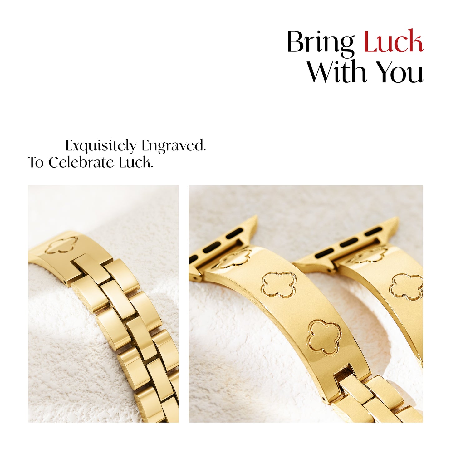 LOVE LUCK Four-Leaf Clover Bracelet Band for Apple Watch