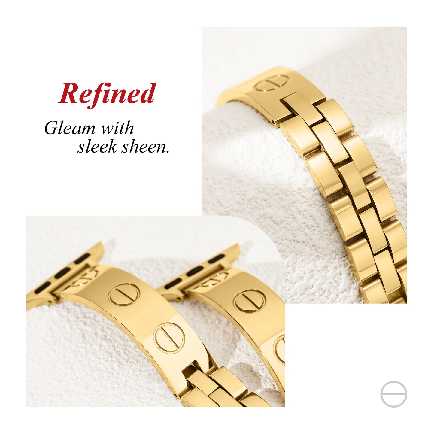 LOVE CLASSIC Luxury Apple Watch Band & Diamond Metal Cover Case