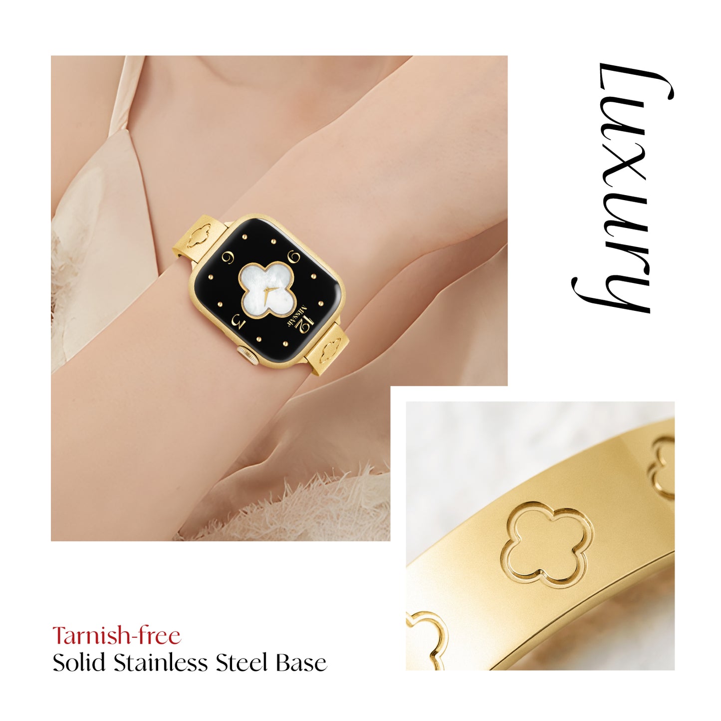 LOVE LUCK Four-Leaf Clover Bracelet Band for Apple Watch