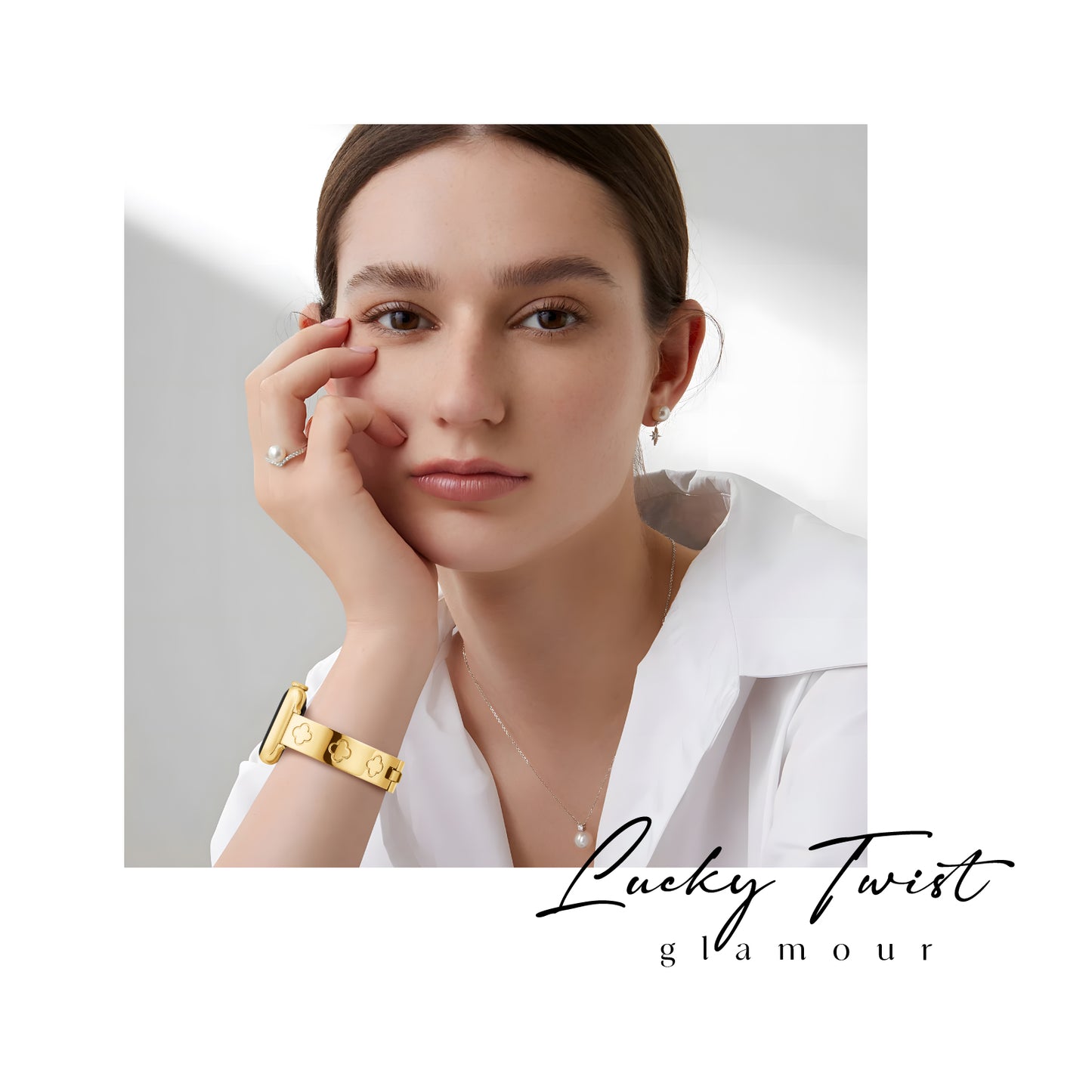 LOVE LUCK Four-Leaf Clover Bracelet Band for Apple Watch