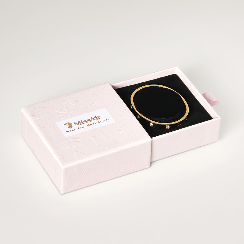 Fashion Rhinestone Decorated Bangle LOVE Bracelet