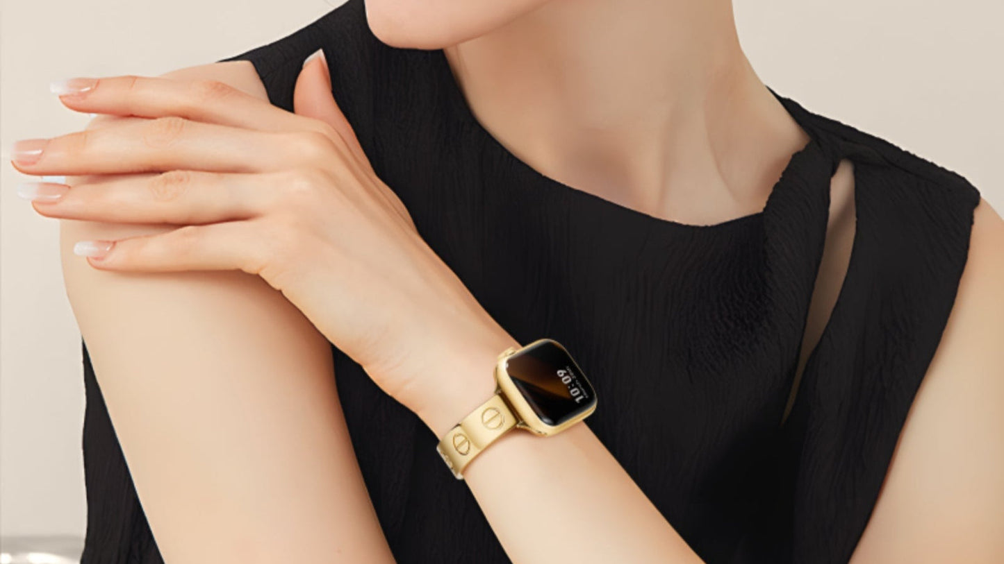 316L Stainless Steel LOVE CLASSIC Apple Watch Bracelet - 18k Gold Plated