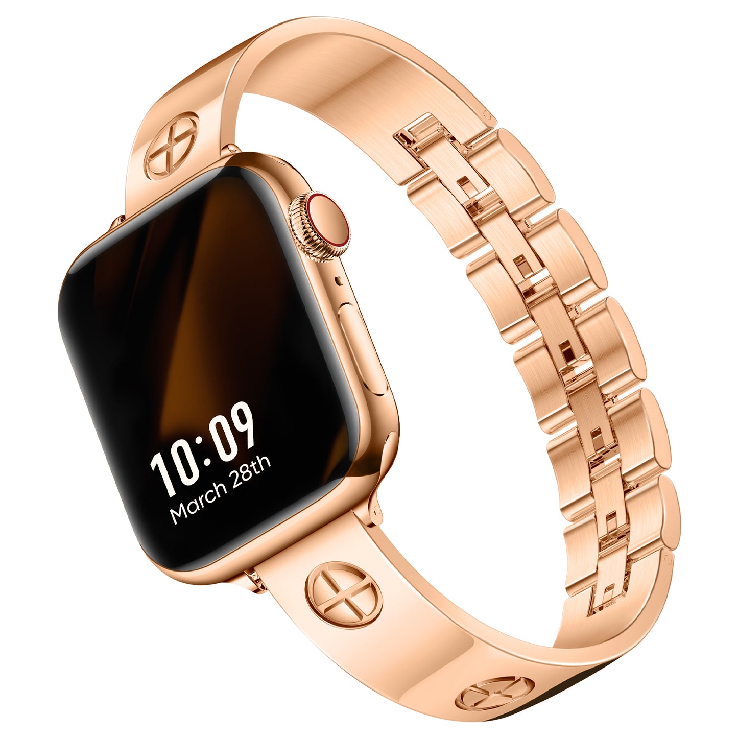 316L Stainless Steel LOVE PLUS Apple Watch Bracelet - 18k Gold Plated