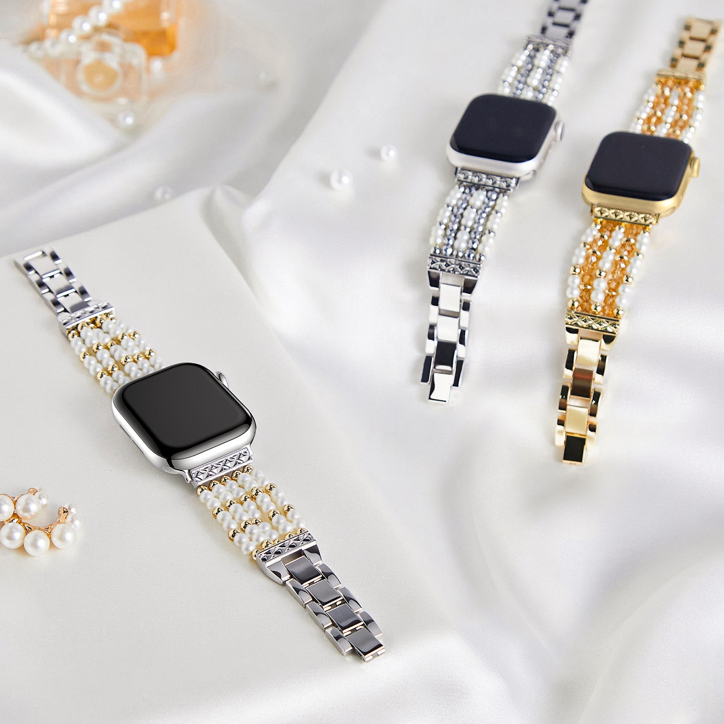 Bohemian Style Peral Beaded Bracelet Band for Apple Watch