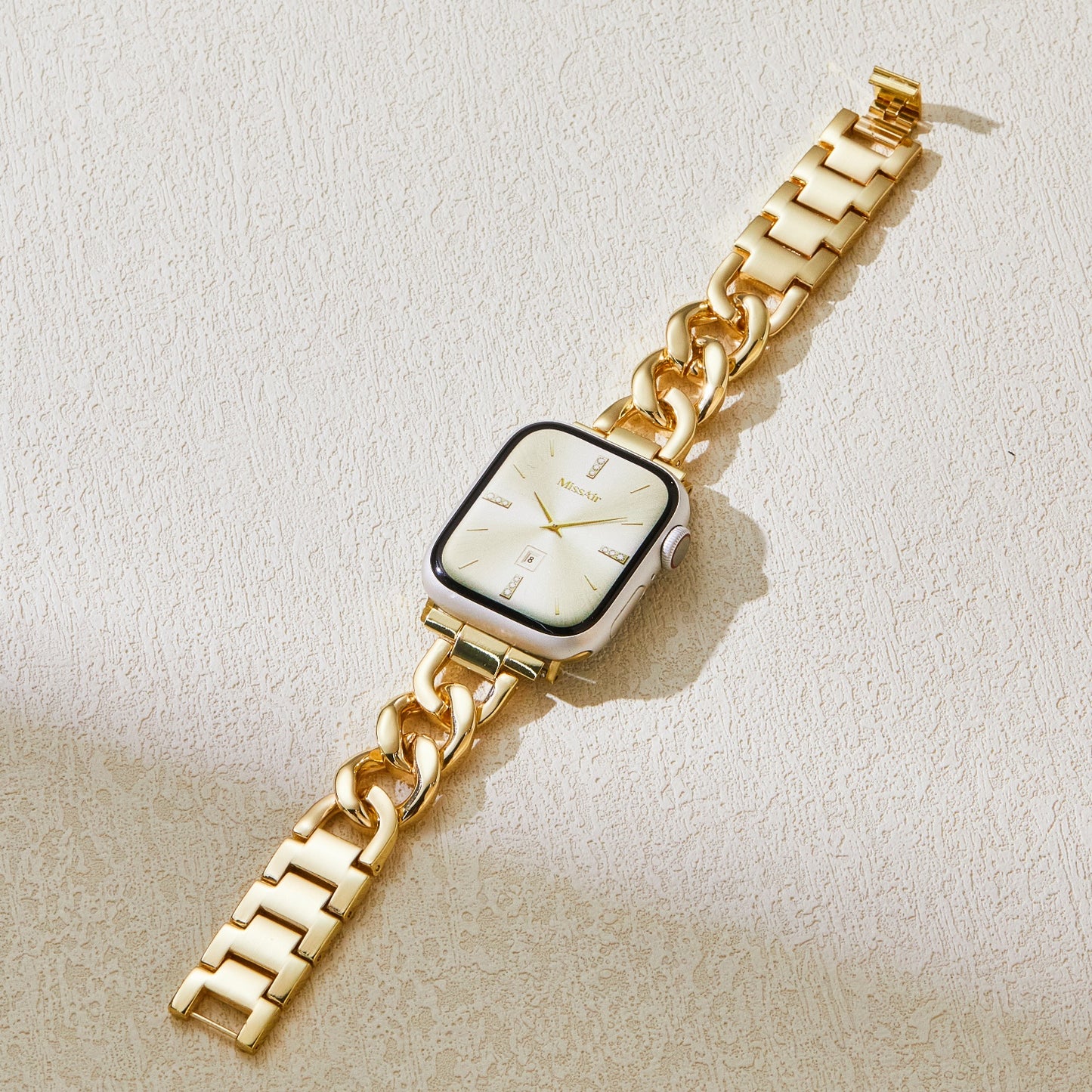 Luxury 14K Gold Chain Bracelet Band Compatible for Apple Watch