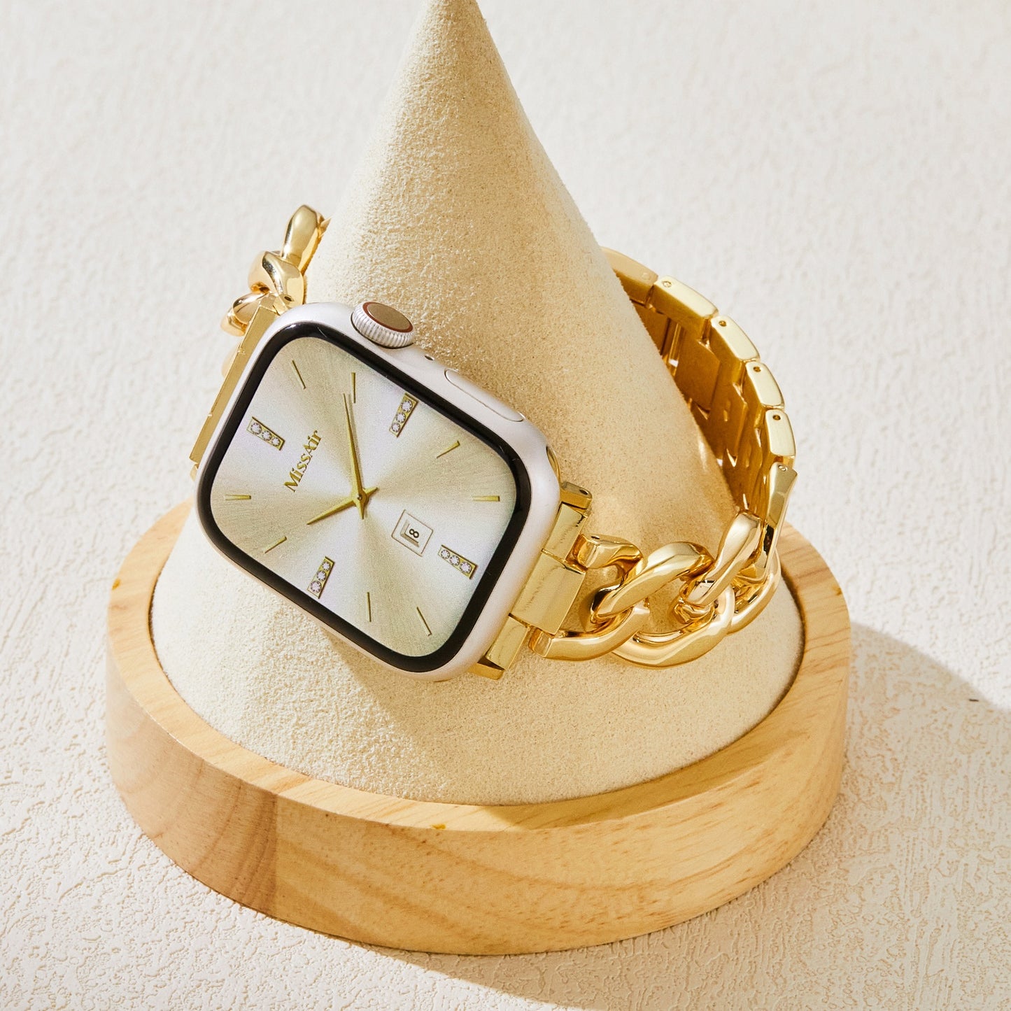 Luxury 14K Gold Chain Bracelet Band Compatible for Apple Watch