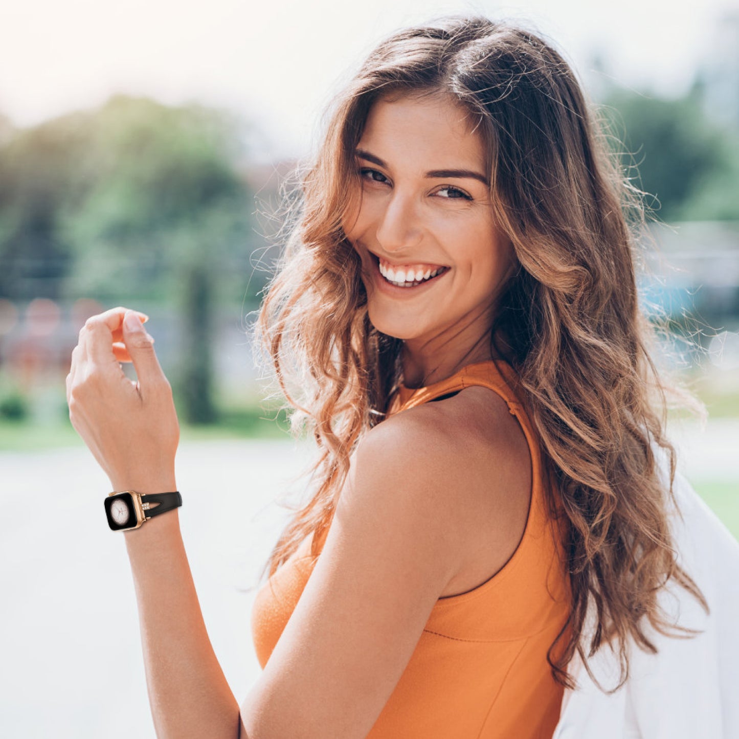 Luxe-V Leather Bracelet Band for Apple Watch