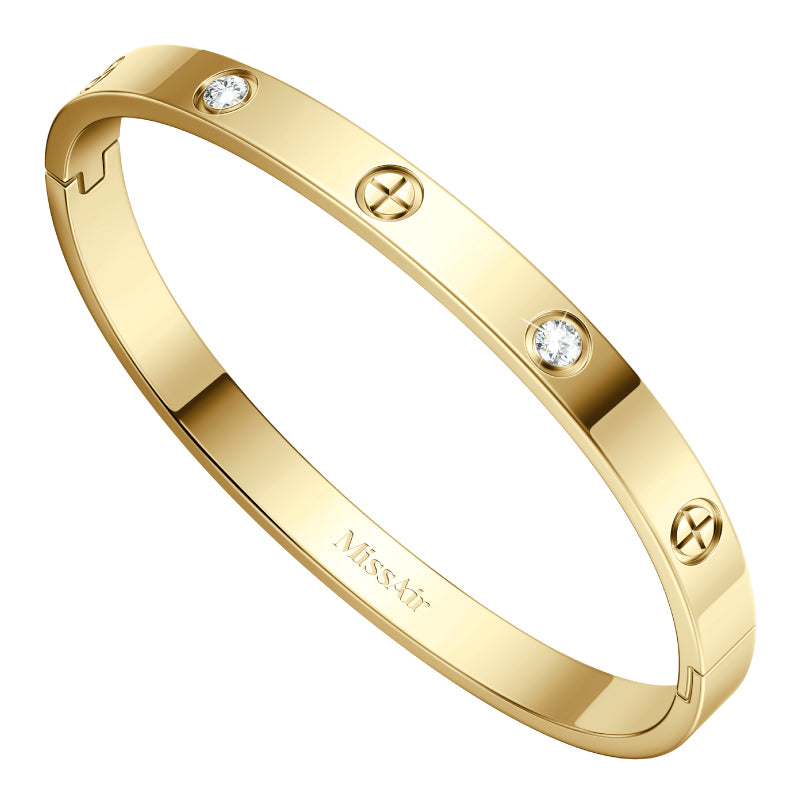 Fashion Rhinestone Decorated Bangle LOVE Bracelet