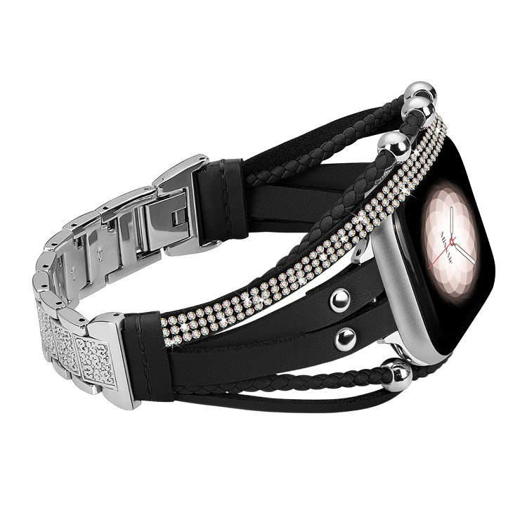 Posh Boho Beaded Leather Apple Watch Band