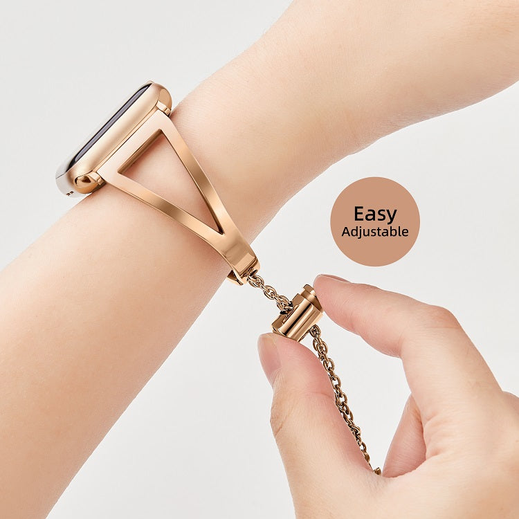 V Shape Stainless Steel Apple Watch Replacement Strap