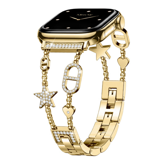 Sparkle Star Apple Watch Bracelet - Metal Rhinestone Strap