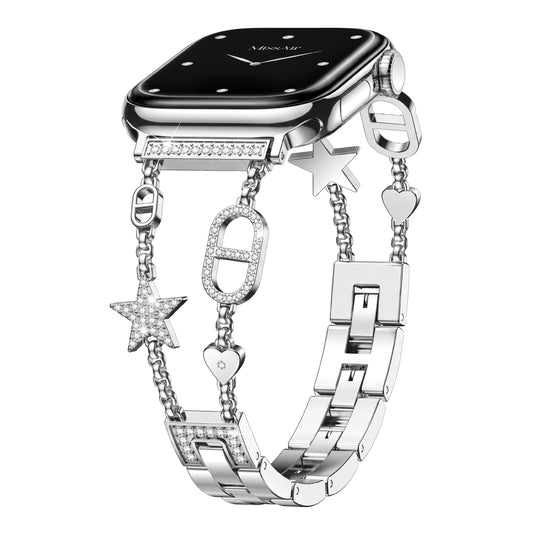 Sparkle Star Apple Watch Bracelet - Metal Rhinestone Strap