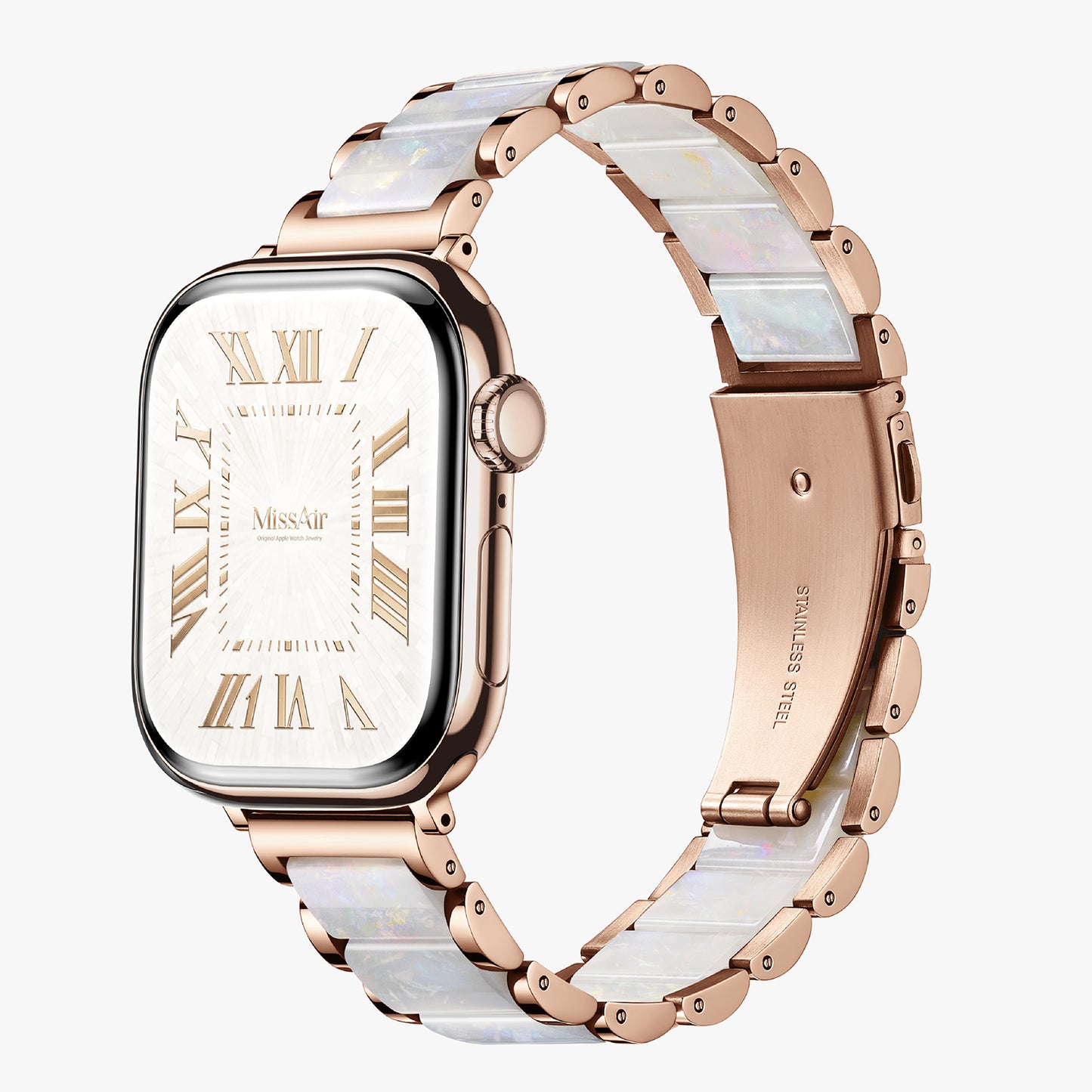 316L Stainless Steel Resin Inlay Apple Watch Bracelet – Adjustable Band
