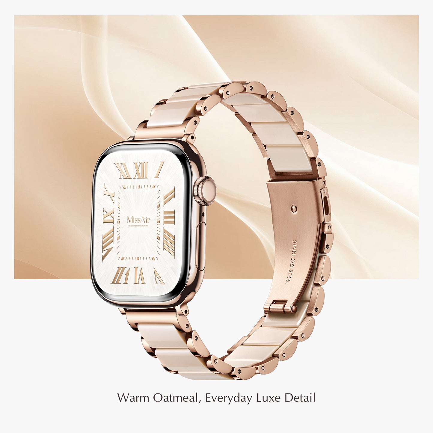 316L Stainless Steel Resin Inlay Apple Watch Bracelet – Adjustable Band