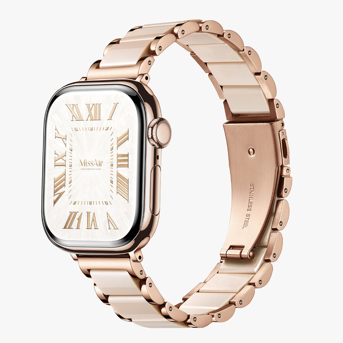 316L Stainless Steel Resin Inlay Apple Watch Bracelet – Adjustable Band