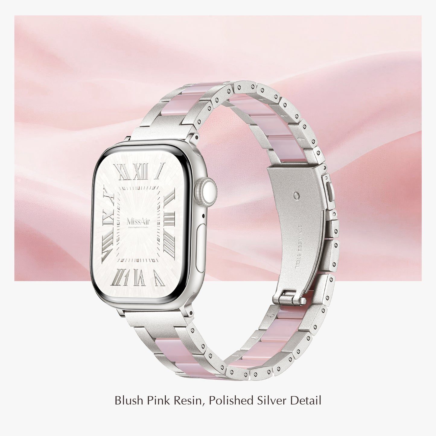 316L Stainless Steel Resin Inlay Apple Watch Bracelet – Adjustable Band