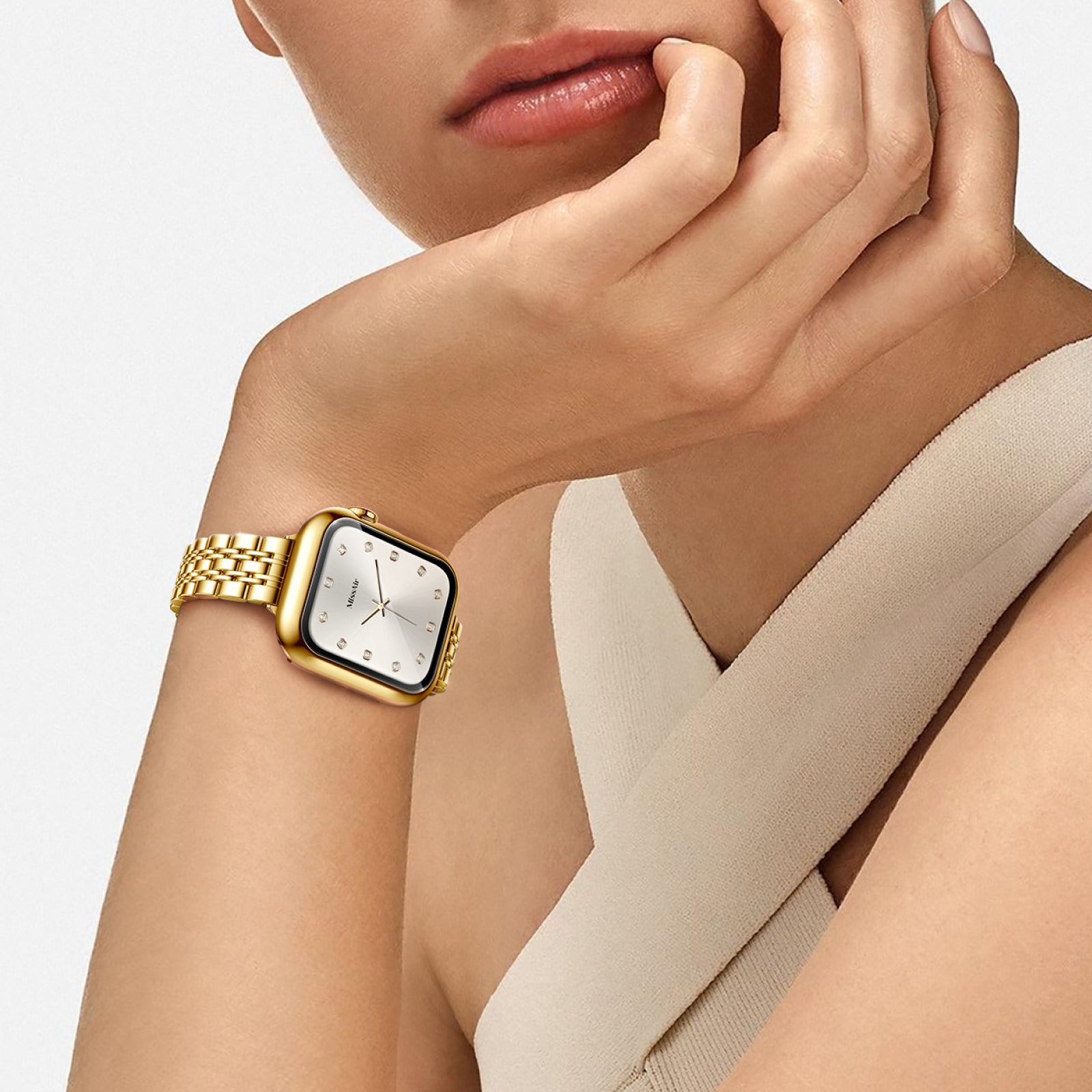 316L Stainless Steel Eterna Apple Watch Bracelet Set - 18k Gold