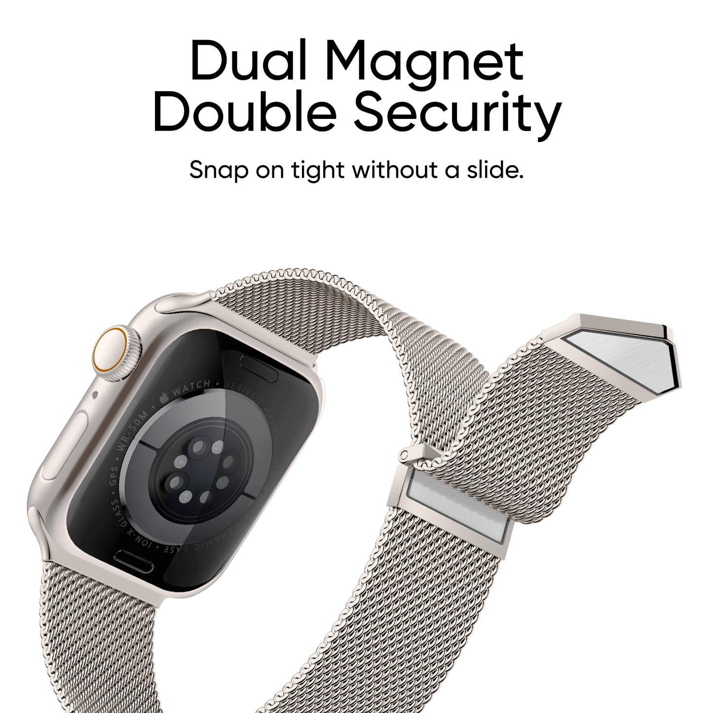Double Magnet Stainless Steel Apple Watch Bracelet
