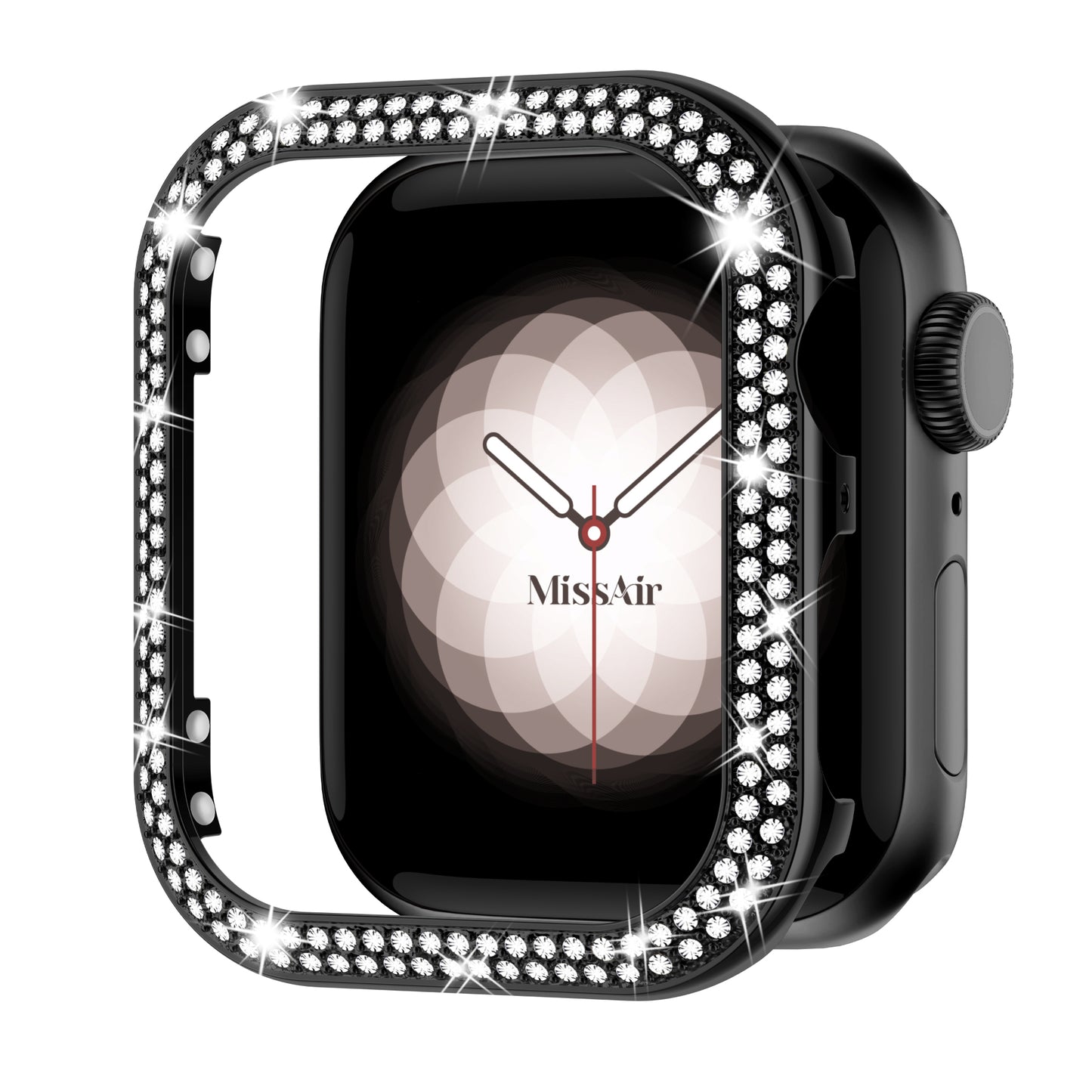 Dual-Bling Stainless Steel Diamond Cover Case for Apple Watch