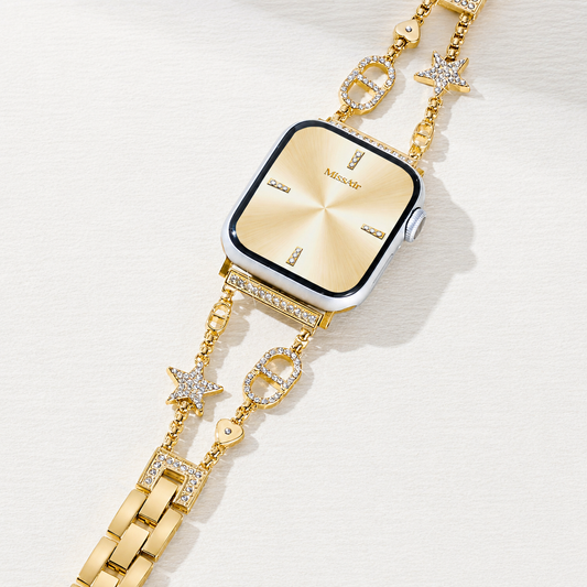 Sparkle Star Apple Watch Bracelet - Metal Rhinestone Strap