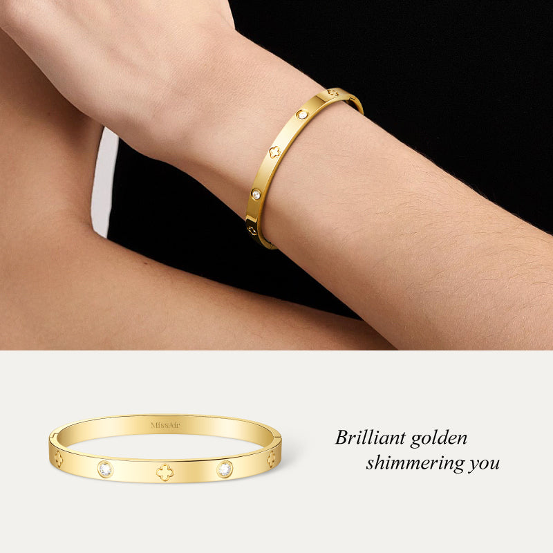Fashion Rhinestone Decorated Bangle LOVE Bracelet