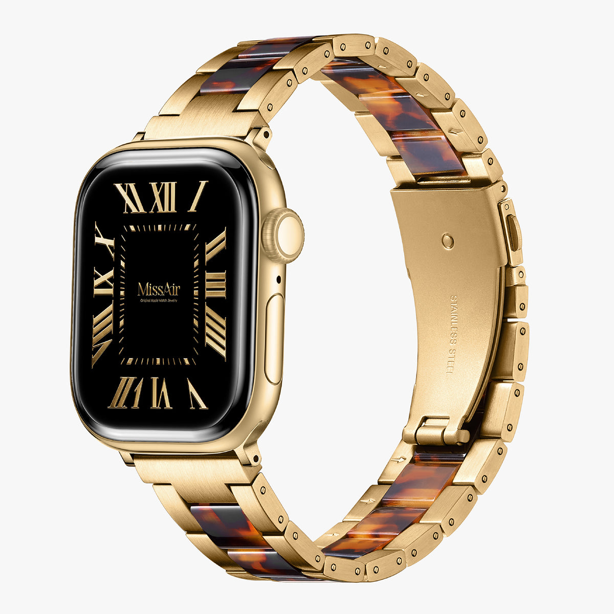 316L Stainless Steel Resin Inlay Apple Watch Bracelet – Adjustable Band