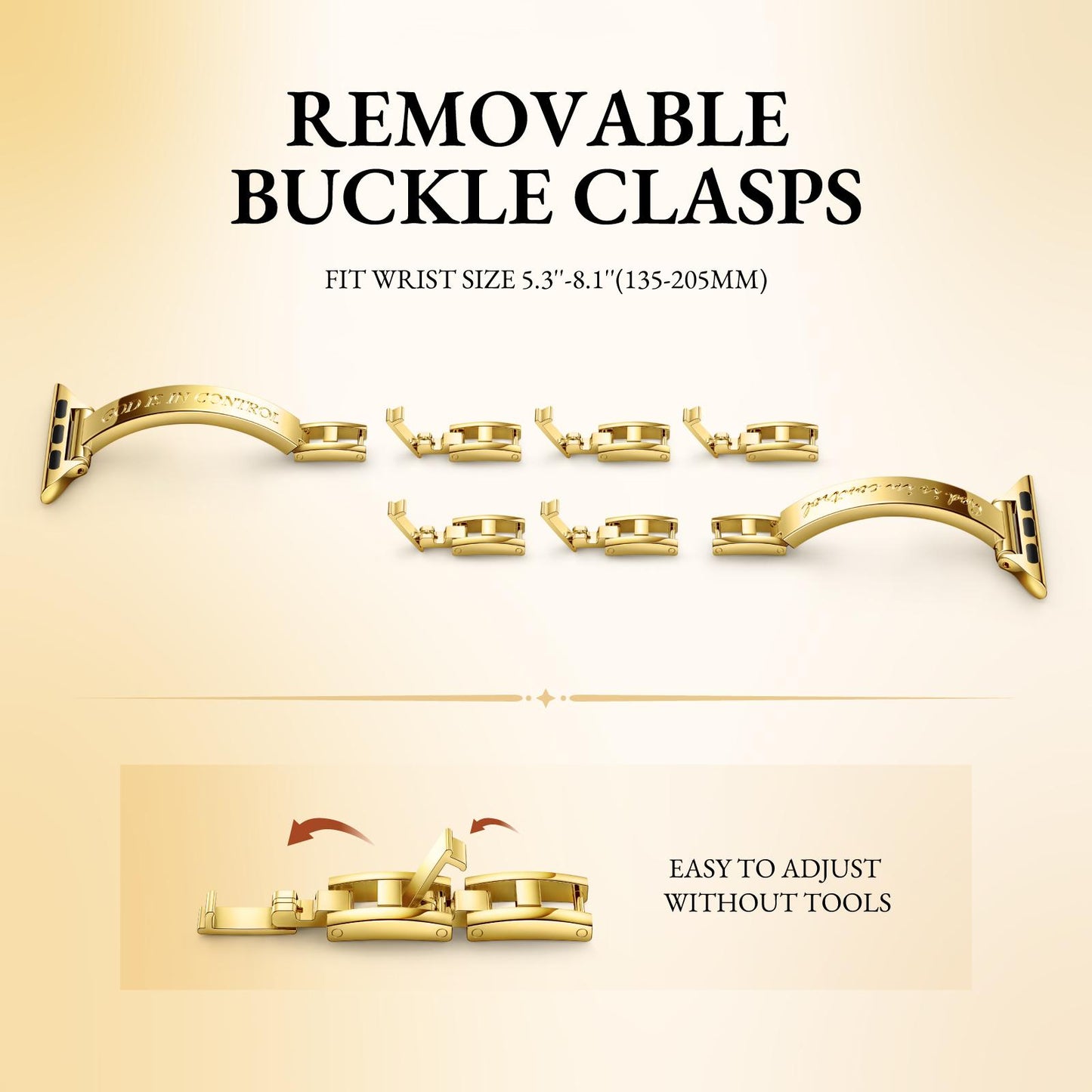 316L Stainless Steel Faith Bracelet for Apple Watch – “GOD IS IN CONTROL”