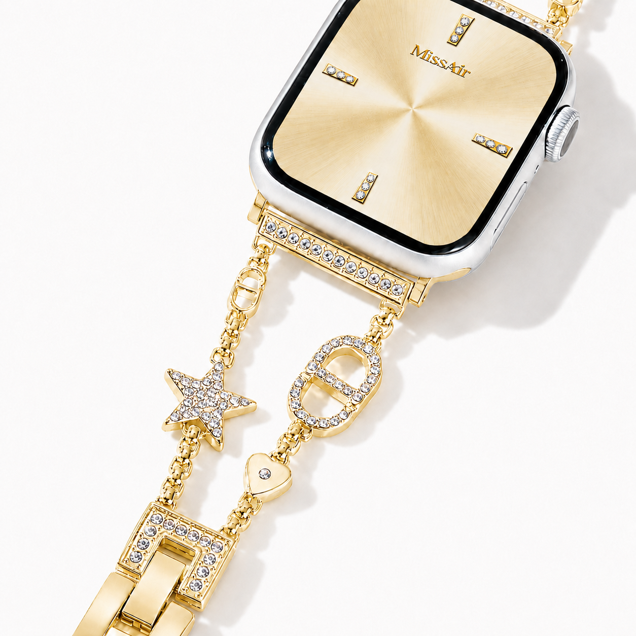 Sparkle Star Apple Watch Bracelet - Metal Rhinestone Strap