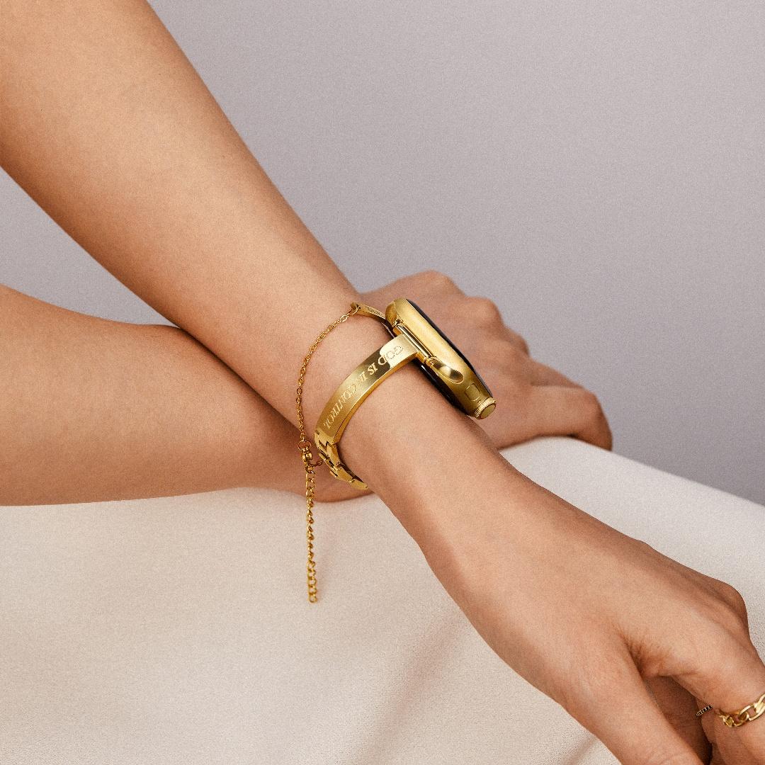 316L Stainless Steel Faith Bracelet for Apple Watch – “GOD IS IN CONTROL”