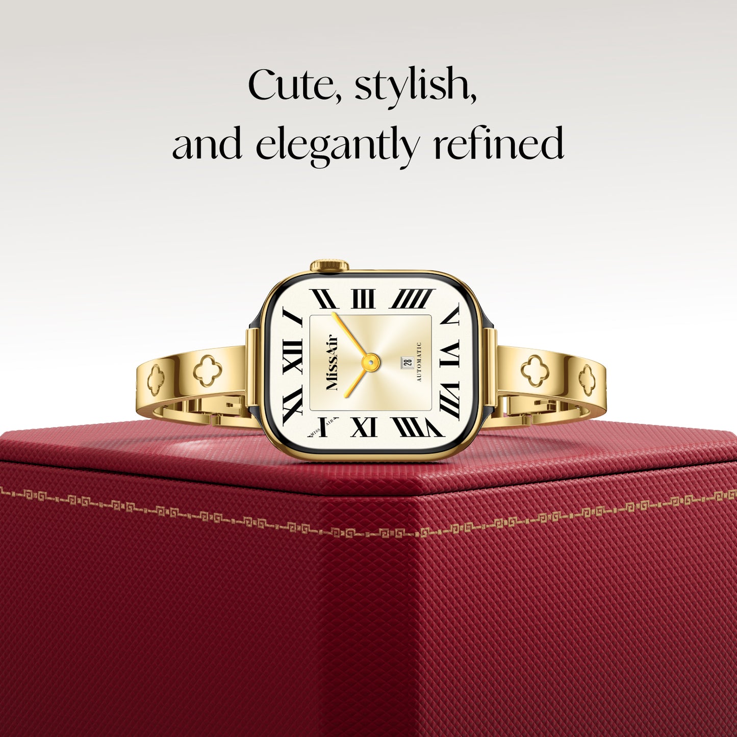 Love Luck Slim Four-Leaf Clover Apple Watch Bracelet - 18K Gold Plated
