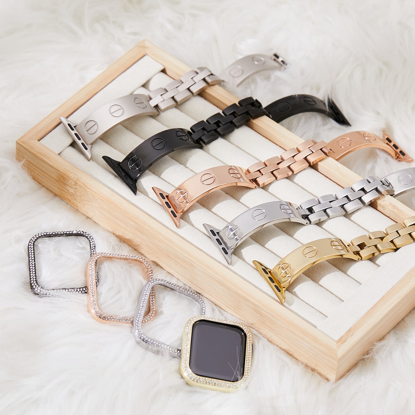 [Bundle] LOVE CLASSIC Luxury Bracelet Band with Dual-Bling Case