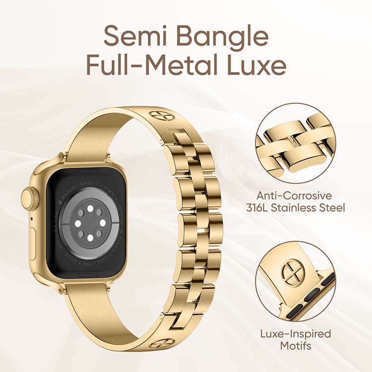 Two Tone Apple Watch Band Women Style Bracelet 38mm 40mm 41mm 42mm 44mm  45mm 49mm Mix Metals Gold Filled & Sterling Silver Luxury Jewelry - Etsy
