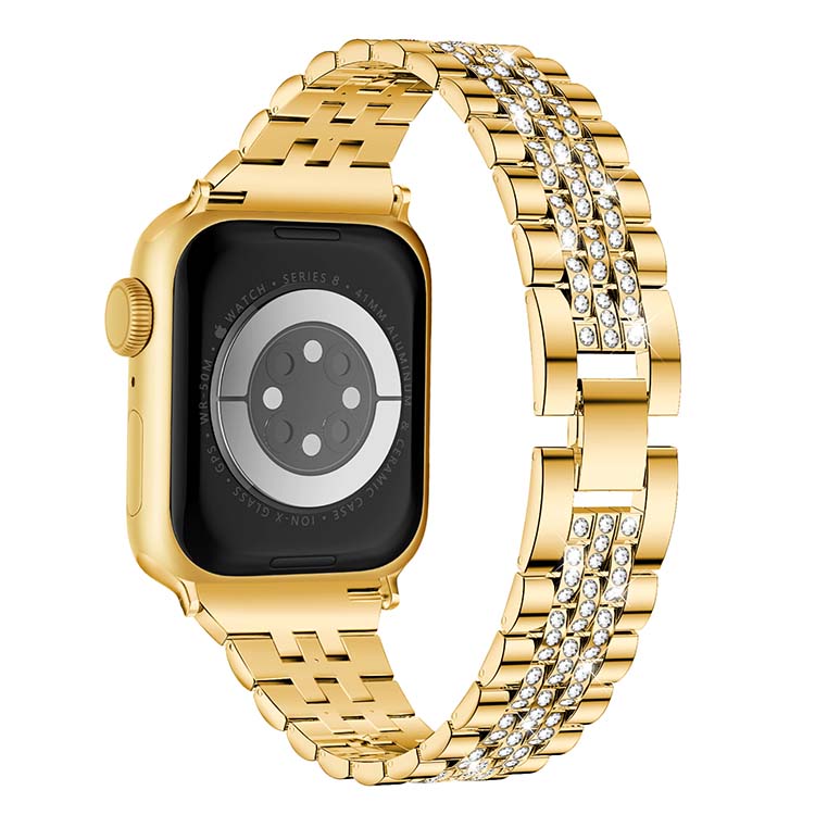 Sparkling chain strap, For Apple Watch® 40mm & 41mm, Black, Black finish