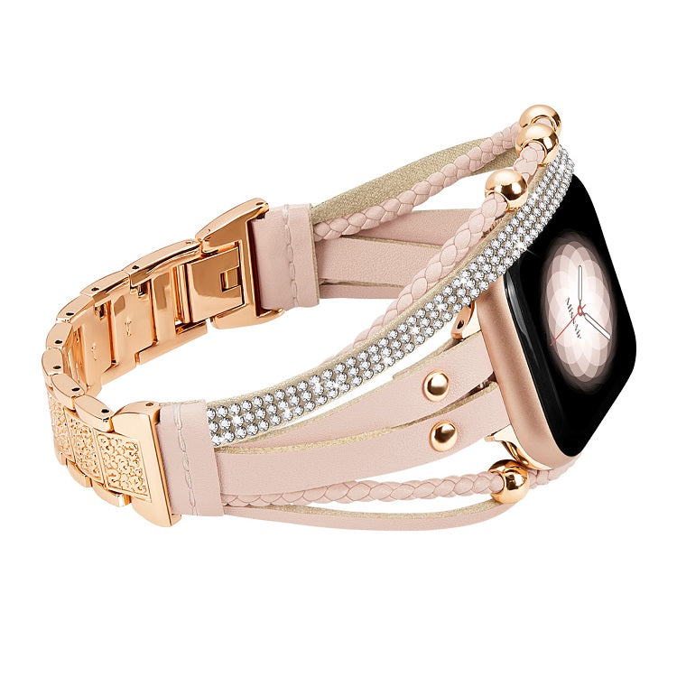 Posh Boho Beaded Leather Band for Apple Watch