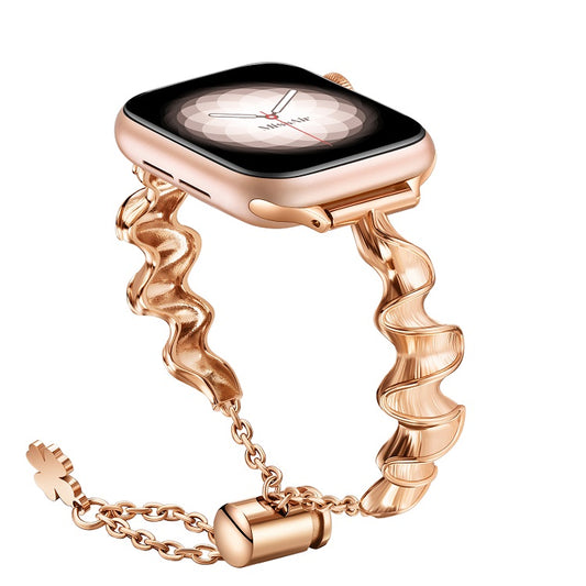 Silk Scarf Stainless Steel Apple Watch Bracelet